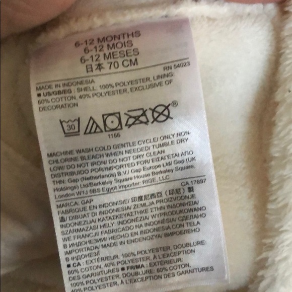 Adorable bunny 🐰 zipper sweatshirt 6–12M - Picture 3 of 3